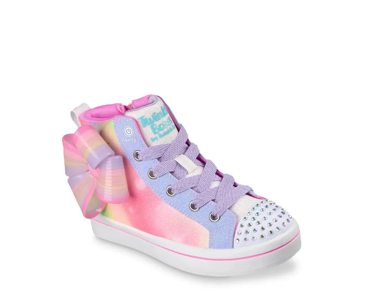 Кроссовки со светящимся носком Twinkle Toes Twi-Lites 2.0 Rain-Bow Lane, Skechers, светло-розовый