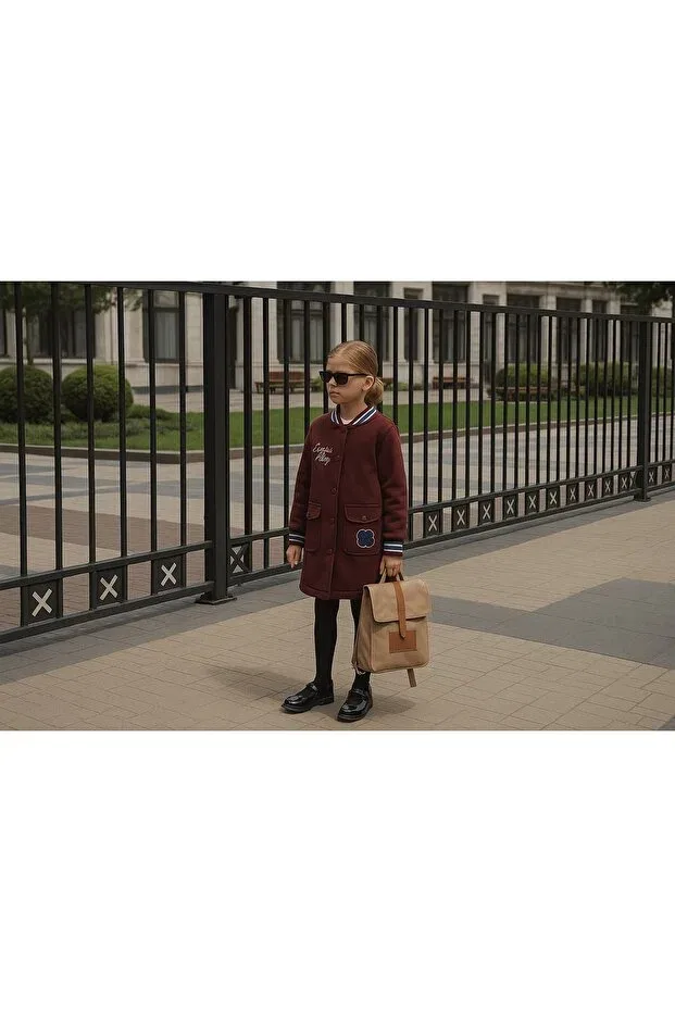 Детская куртка для девочек с длинным рукавом Rg Kidsstore, Burgundy — фото 4