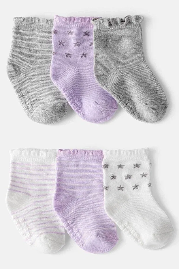 Детские носки для девочек с рисунком 6-пар Carter'S, Multicolor