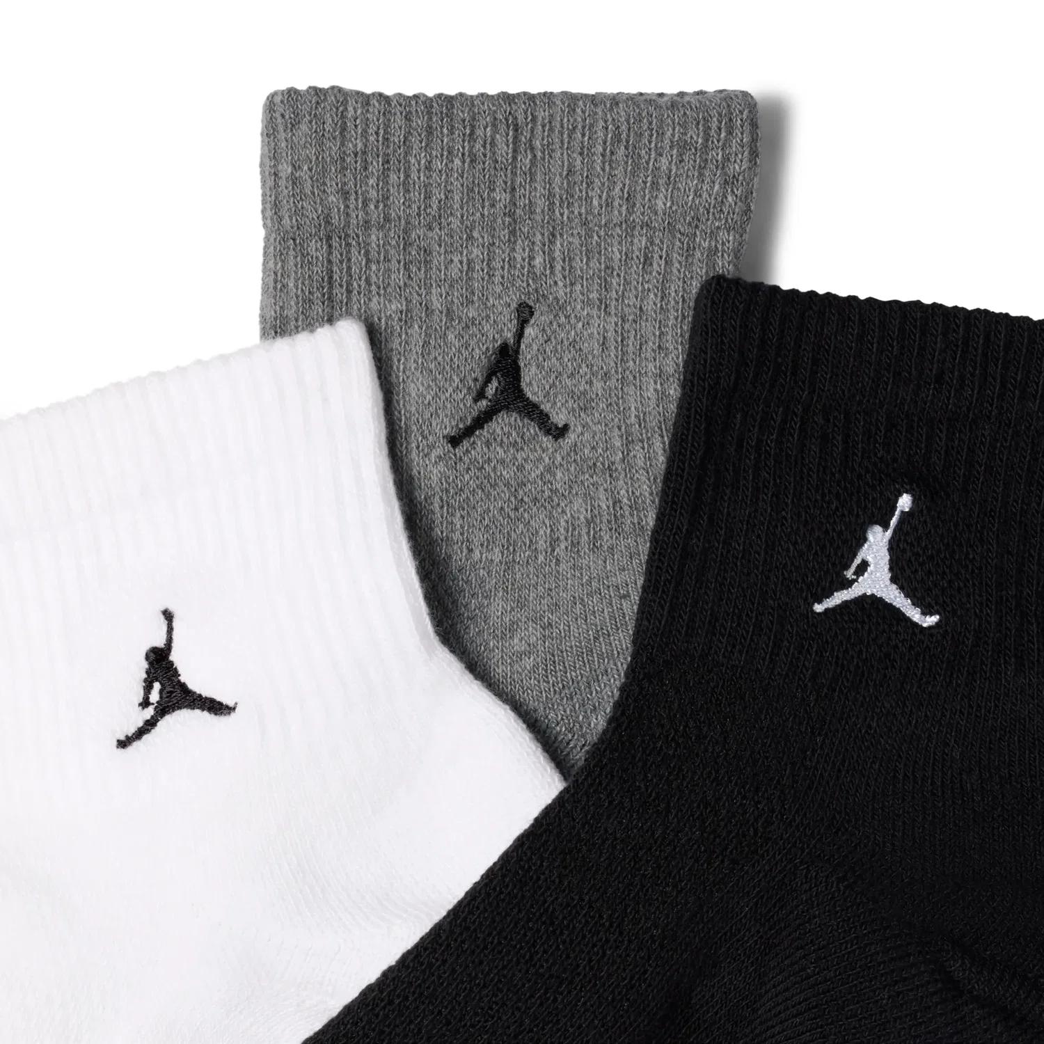 Мужские носки Air Jordan Everyday Elevated Ankle Socks 'White Grey Black' Jordan, White/Grey/Black — фото 2