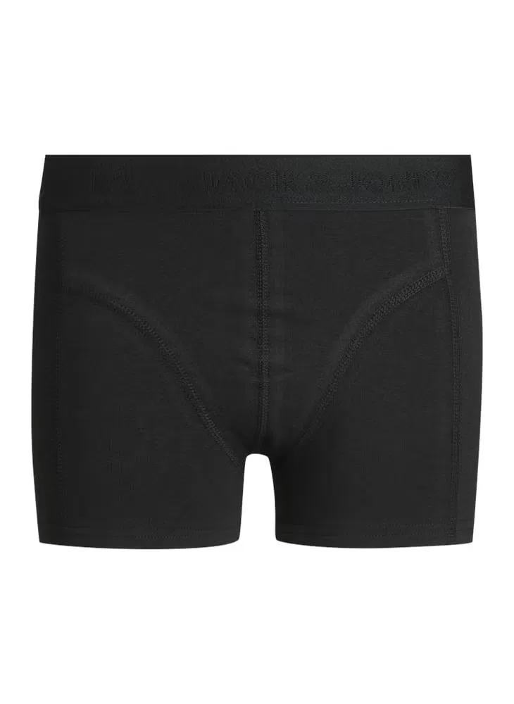 Трусы-боксеры с логотипом, комплект из 5 штук, Jack & Jones Junior, черный — фото 2