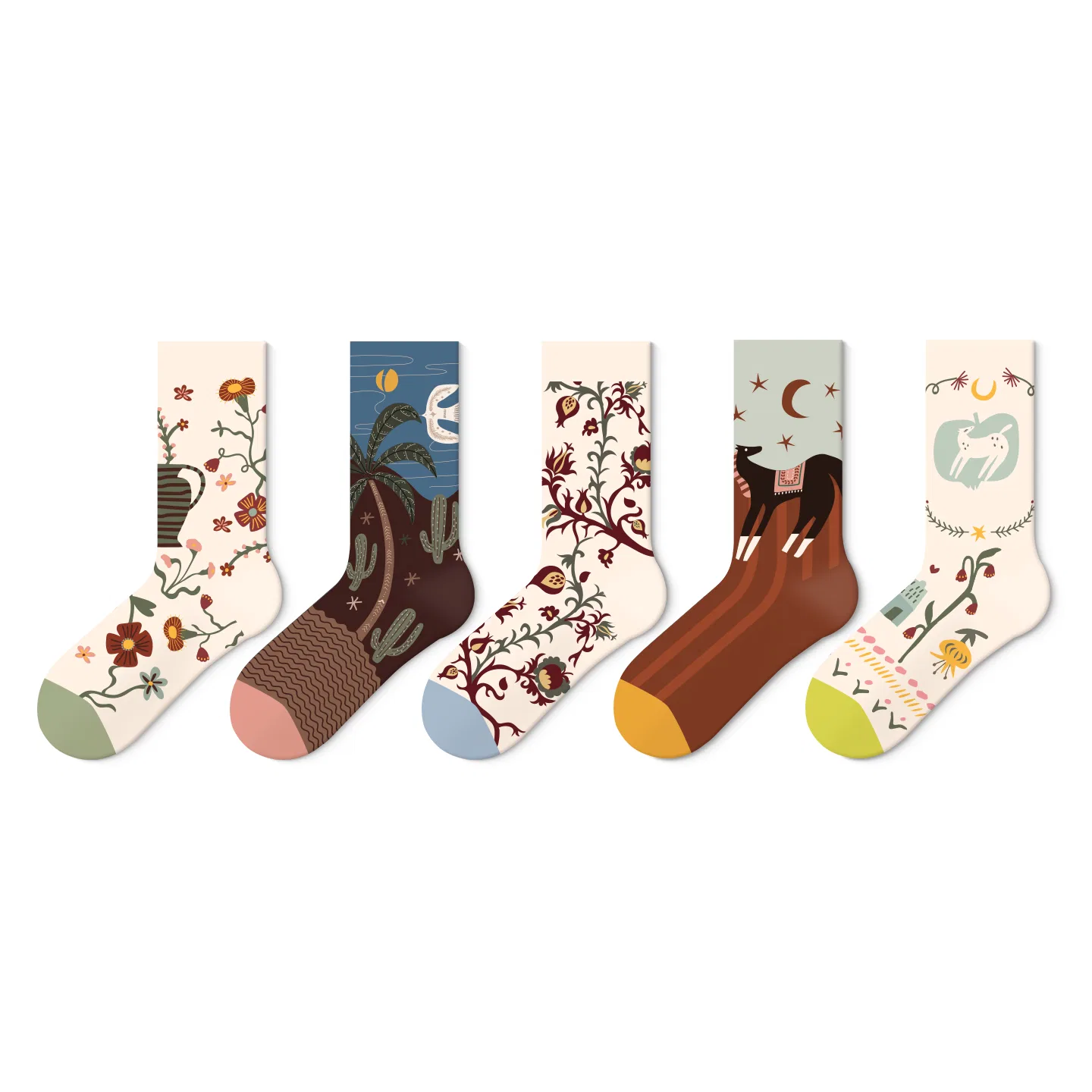 Детские носки с принтом Oil Painting Series Crew Socks JKN
