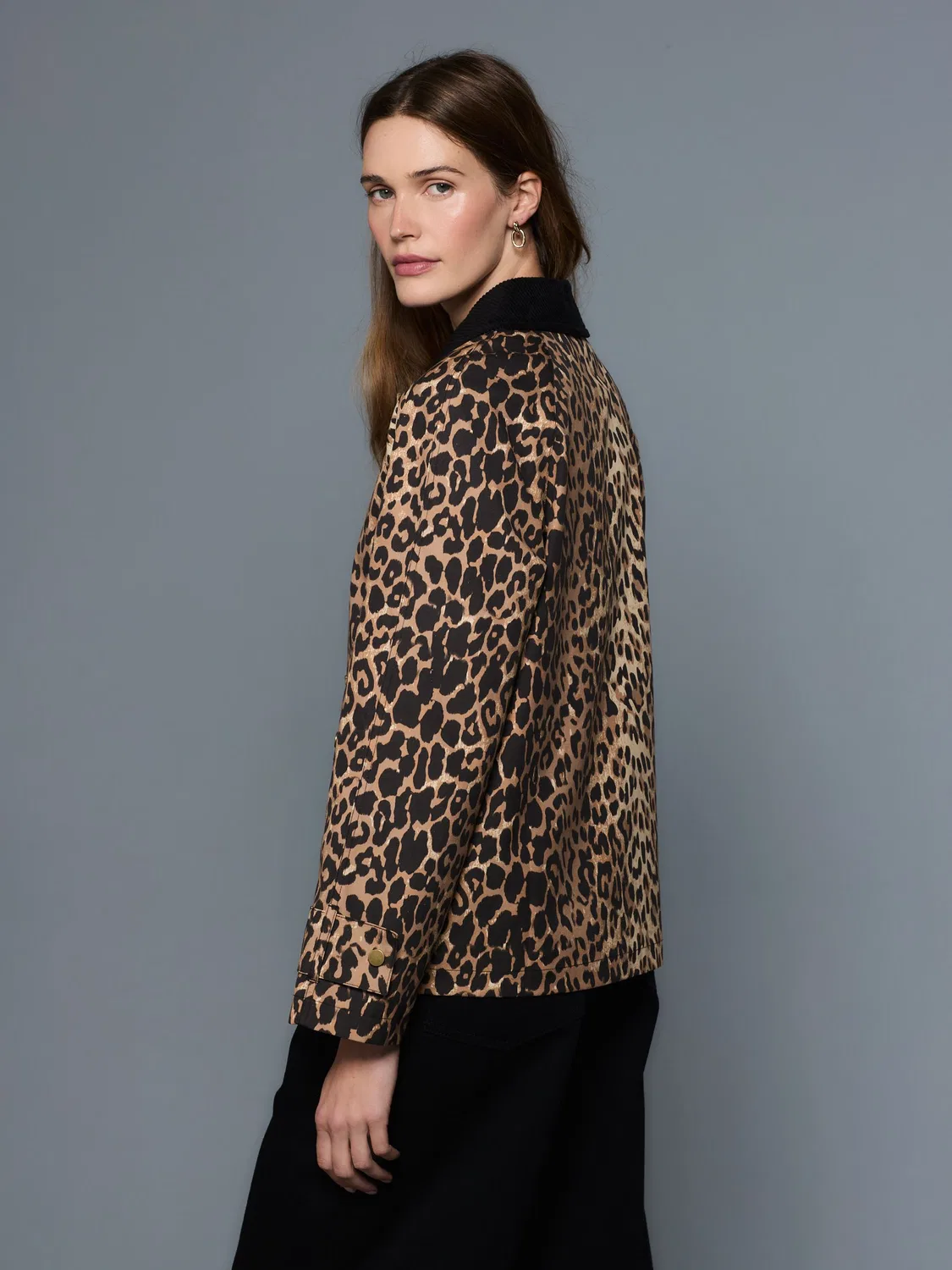 Куртка с леопардовым принтом и шнурком на воротнике Next, Leopard Print — фото 3