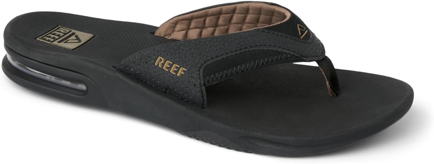 Мужские шлепанцы REEF с открывалкой для бутылок, черный/коричневый — фото 2