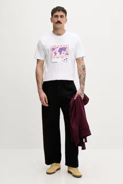Футболка с принтом slim fit Adidas Originals, белый — фото 2