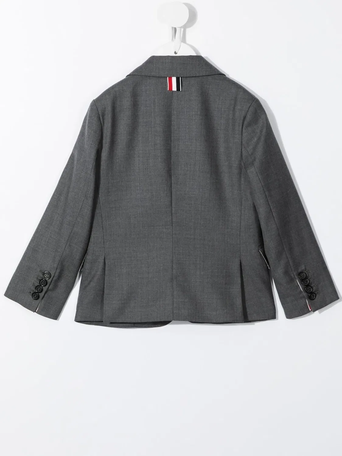 Пиджак из шерсти твид Super 120s Thom Browne, средне-серый — фото 3