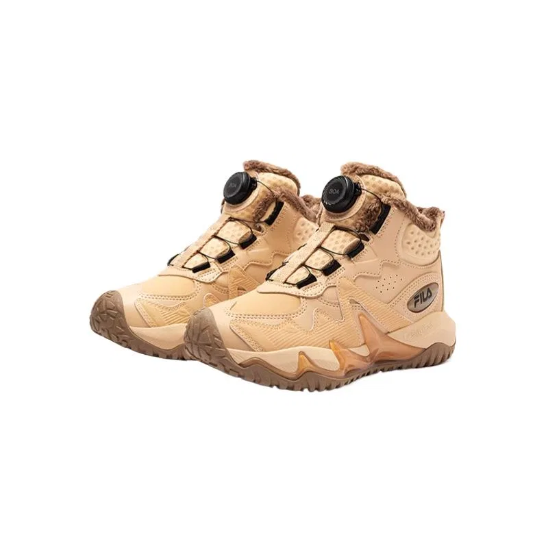 Детские кроссовки FILA KIDS с высоким верхом, Sheepskin Brown/Roasted Coconut Brown — фото 4