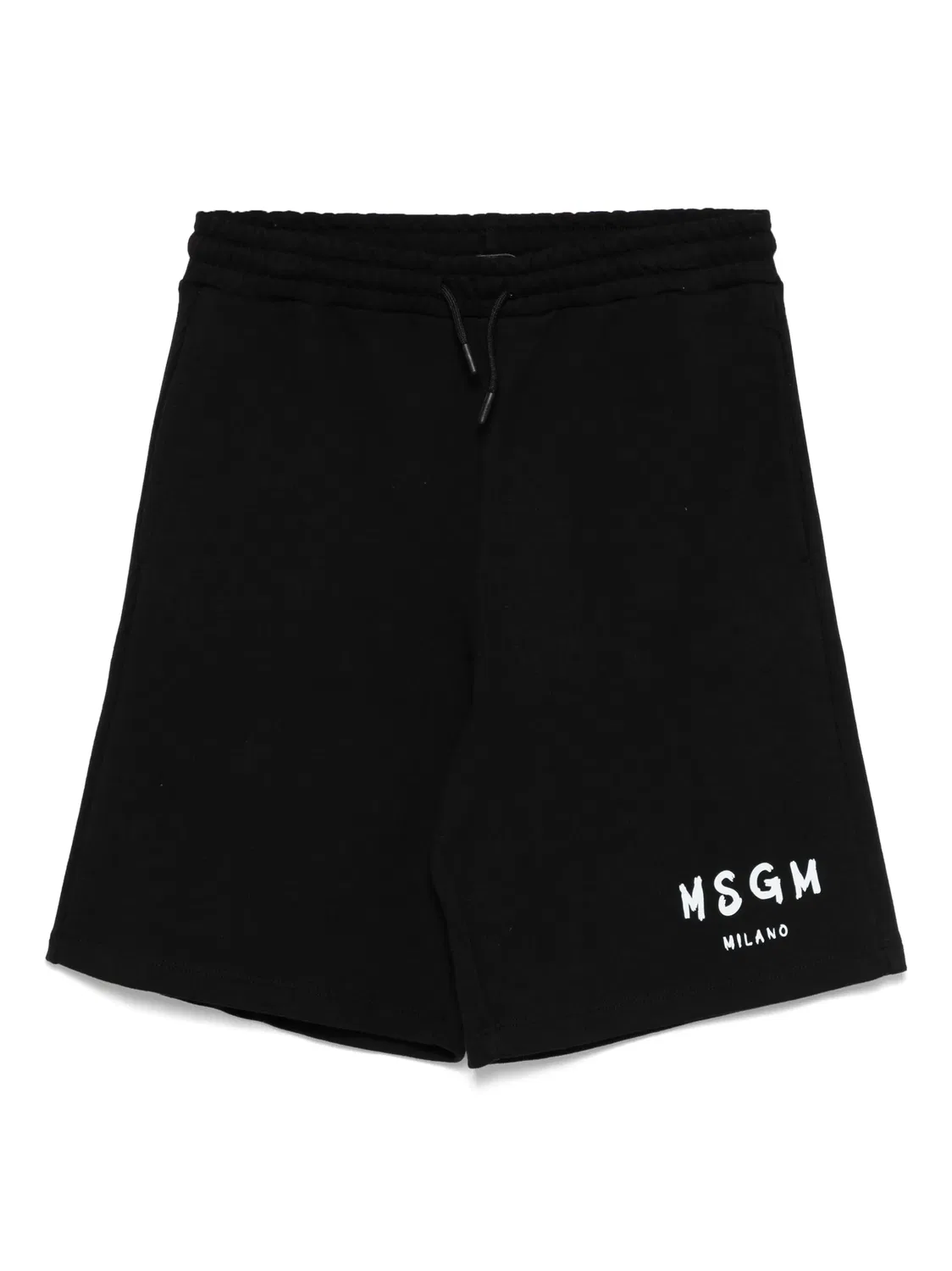 MSGM Шорты из 100% хлопка черного цвета