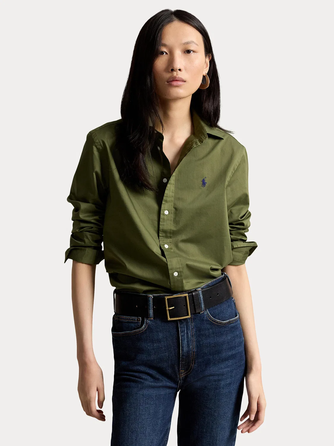 Женская рубашка стандартного кроя Polo Ralph Lauren, зеленый