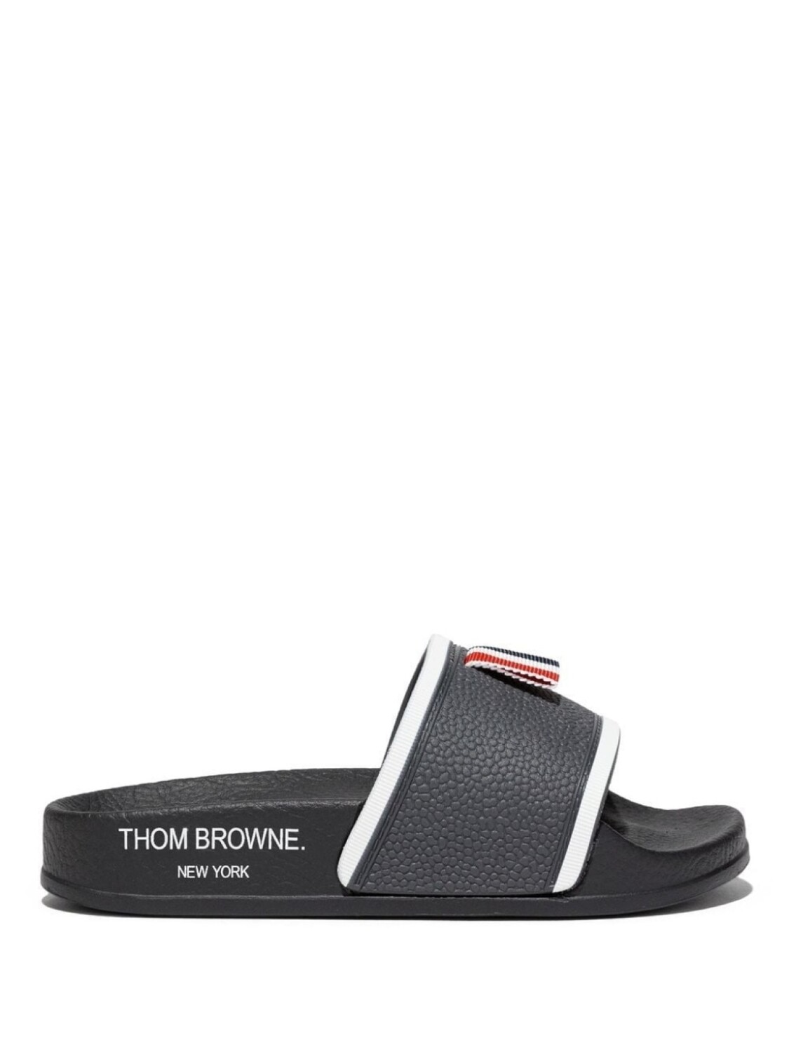 

Thom Browne шлепанцы с полосками RWB, серый