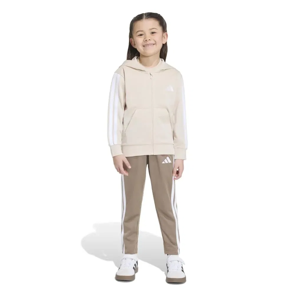 Детский спортивный костюм с принтом Essentials 3 Stripes LK Adidas, Beige