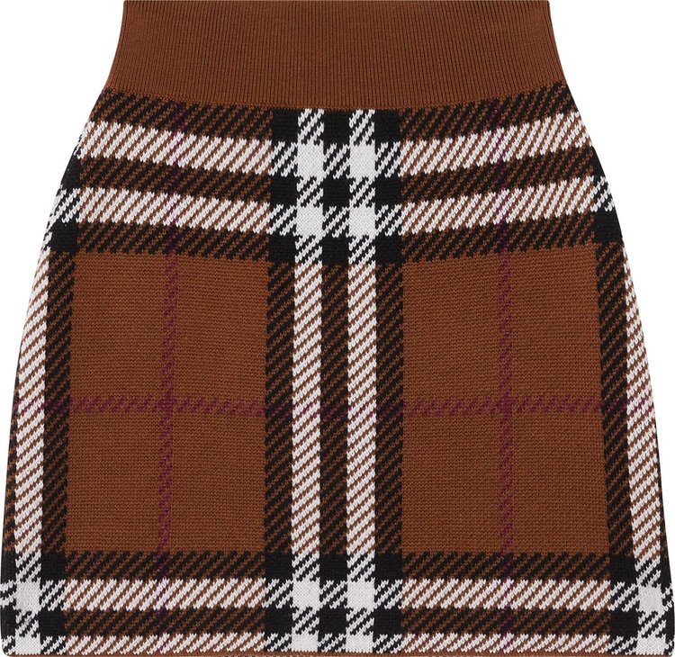 Юбка Burberry Kiandra Skirt 'Dark Birch Brown', коричневый - фото