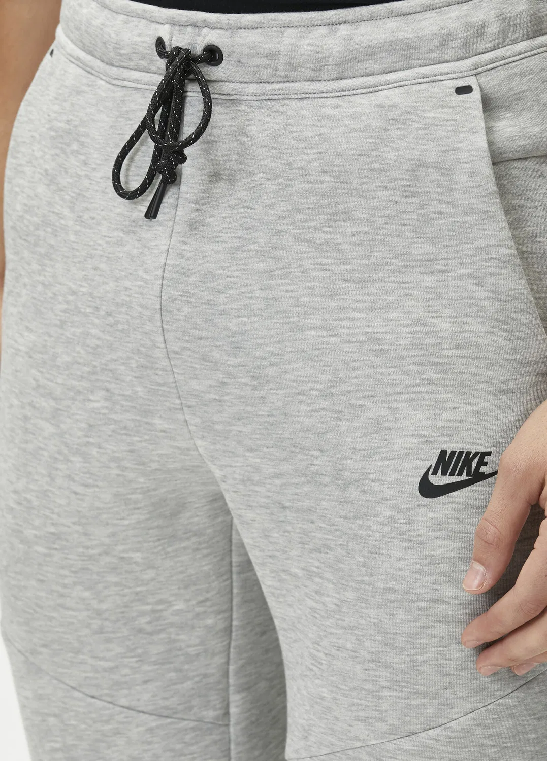 Джоггеры Nike Tech Fleece, серые, Nike, black-grey — фото 4
