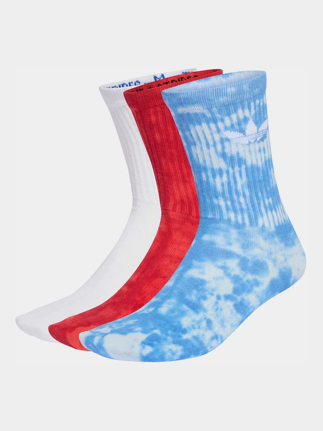 Носки, комплект 3 пары, tie-dye, adidas Originals, синий