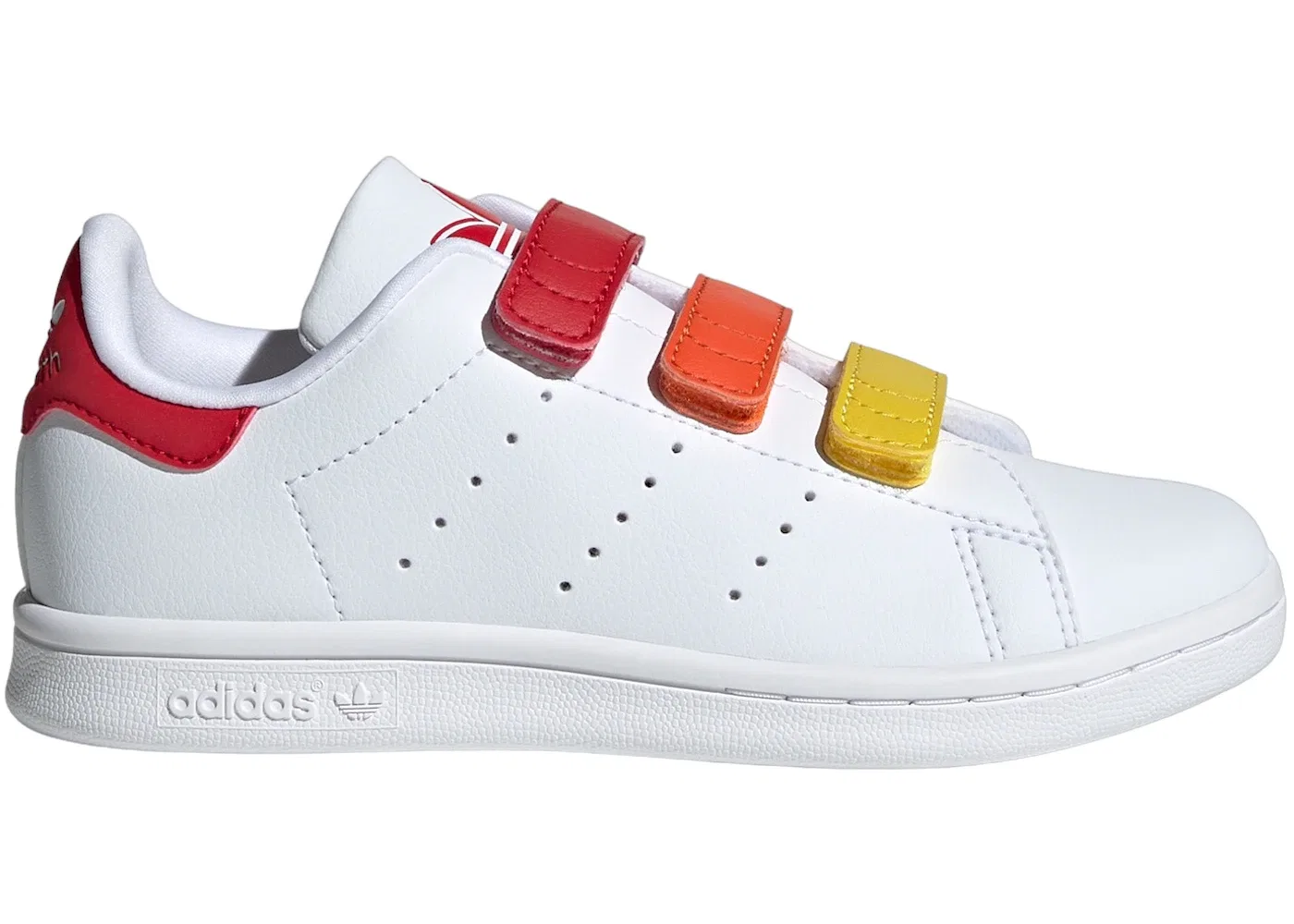 Детские кроссовки Lifestyle Adidas Stan Smith, Cloud White/Better Scarlet/Cloud White