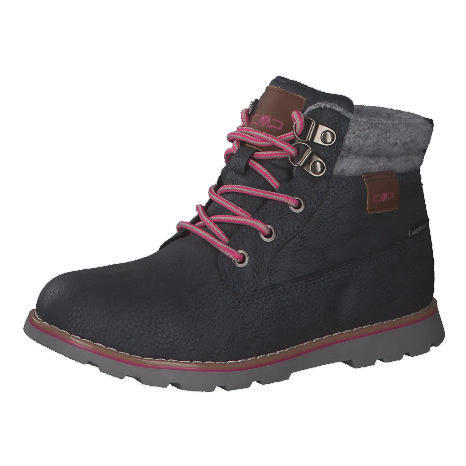 Детские зимние ботинки на молнии Thuban Shoes WP Cmp, Grau / Rosa