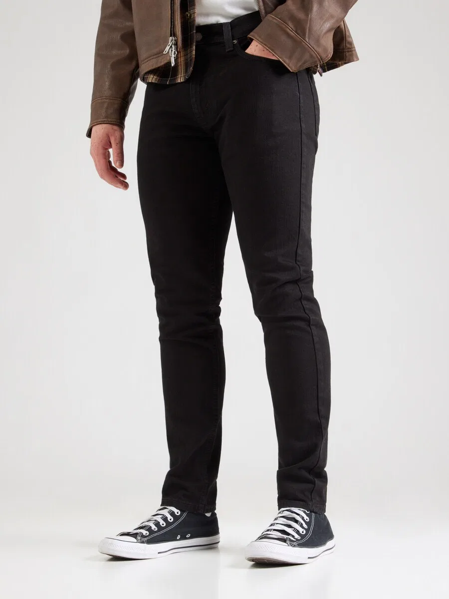 Джинсы LEVI'S Slim fit '512 Slim Taper Jeans' из черного денима — фото 3