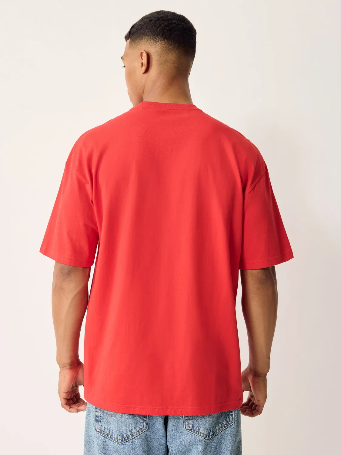 Футболка свободная Trefoil Essentials, adidas Originals, красный — фото 3
