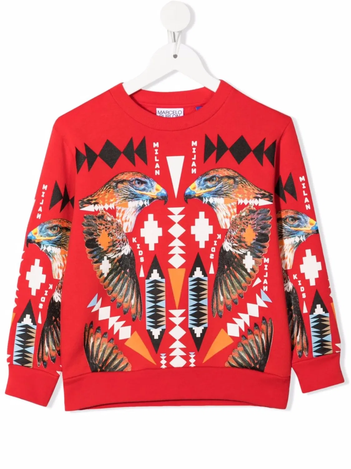 Свитшот с мотивом ястреба Marcelo Burlon County of Milan, красный
