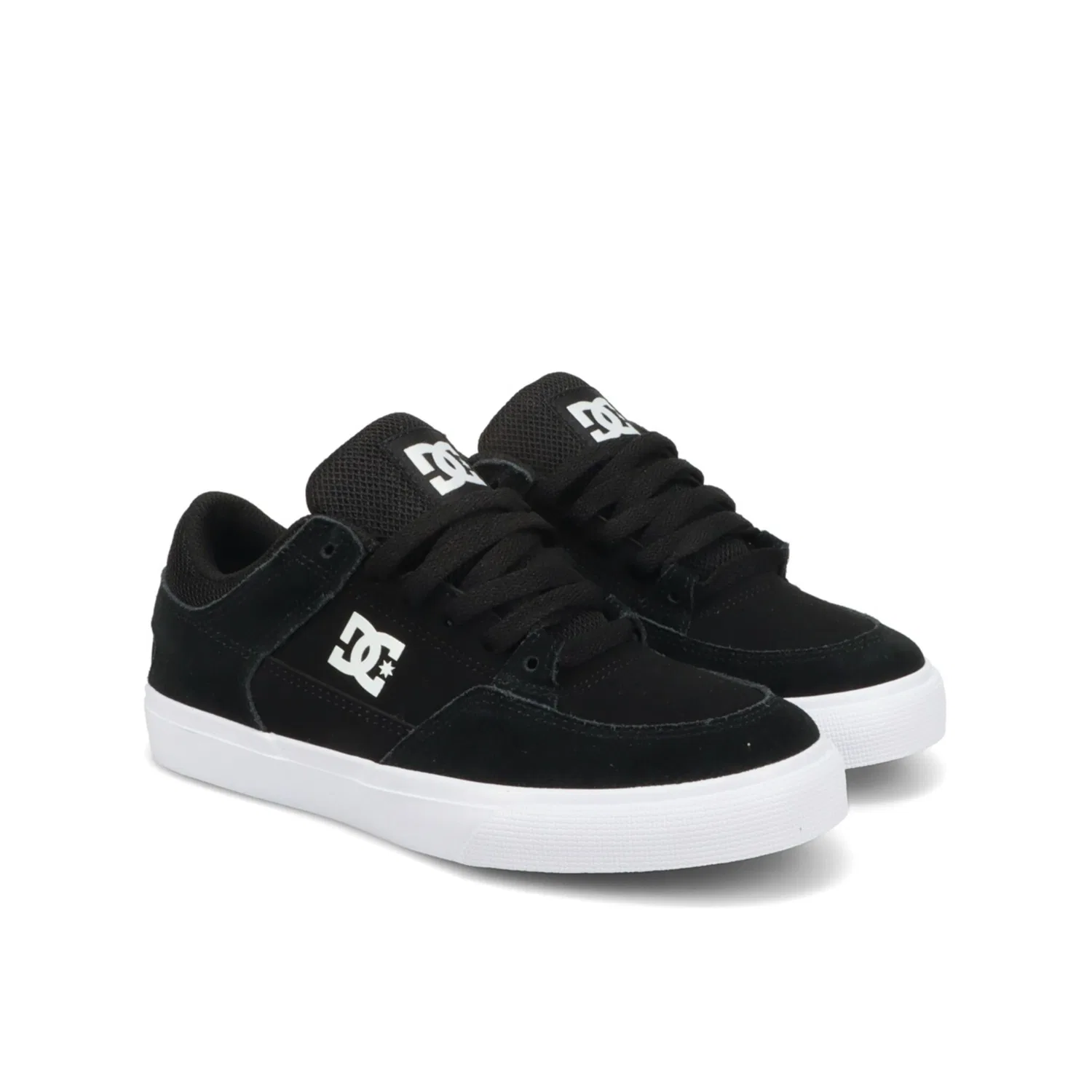 Детские кожаные кроссовки с логотипом DC Shoes, Black/White
