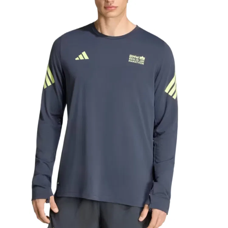 Мужская футболка для бега с круглым вырезом Adidas, Night Gray — фото 3