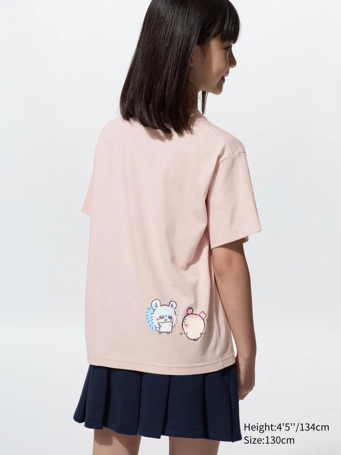Футболка Uniqlo Girls Chiikawa, розовая — фото 2