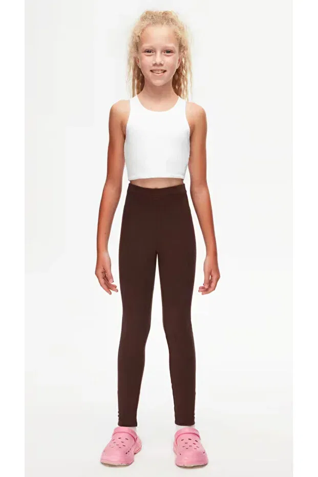 Детские спортивные леггинсы для девочек с длинным штанином Rutbil Sports, Brown