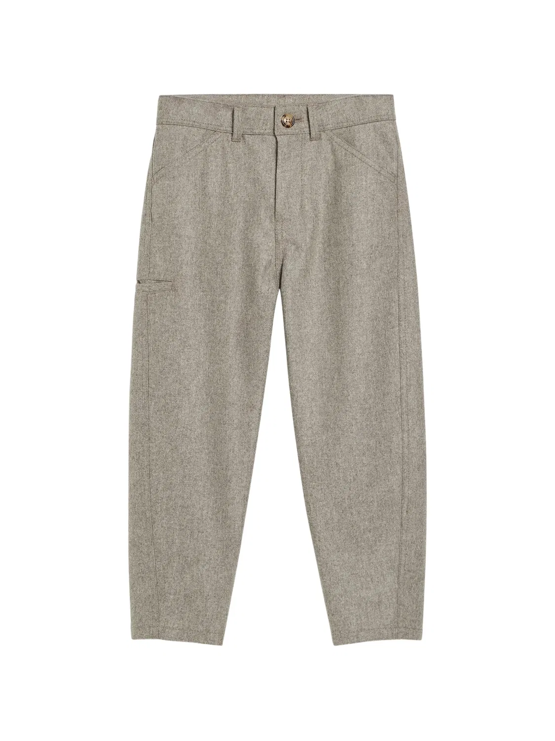 Зауженные брюки с петлями для ремня Brunello Cucinelli Kids, коричневый