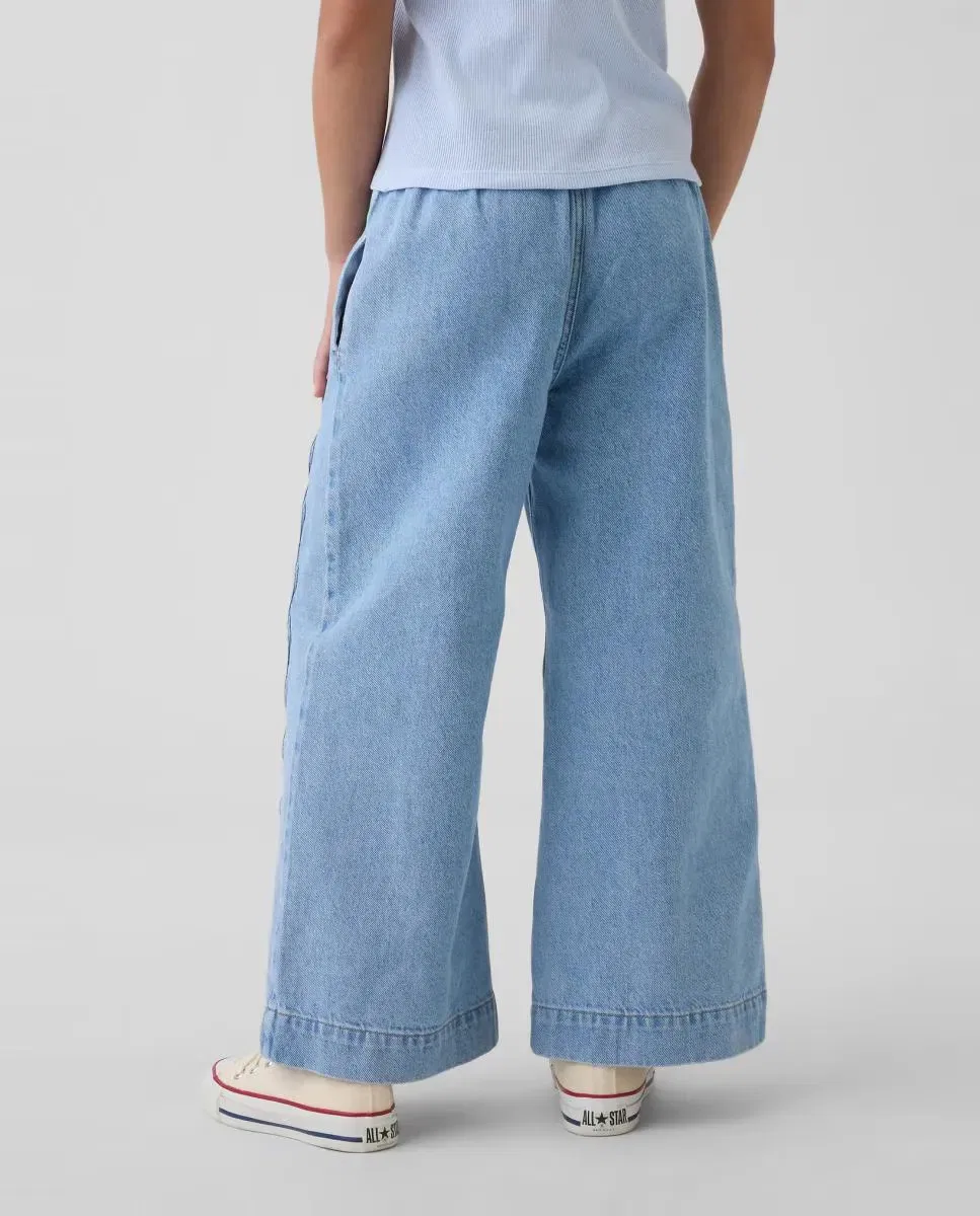 Детские джинсы для девочек с высокой талией Gap, Azul Claro — фото 4