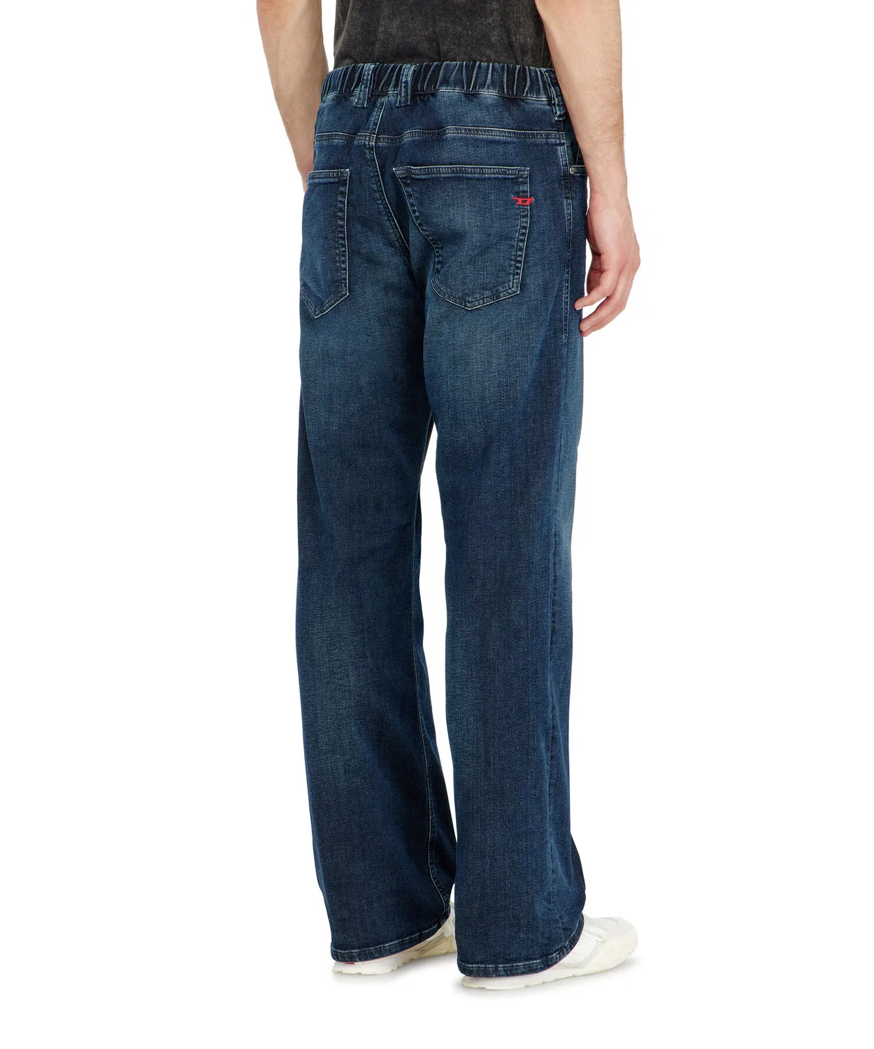 Мужские джинсы-джоггеры с брендовым логотипом DIESEL, Dark Indigo Blue — фото 4