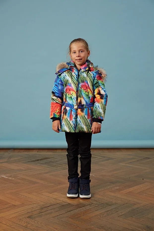 Детское пальто для девочек с капюшоном Men Anorak, Blue