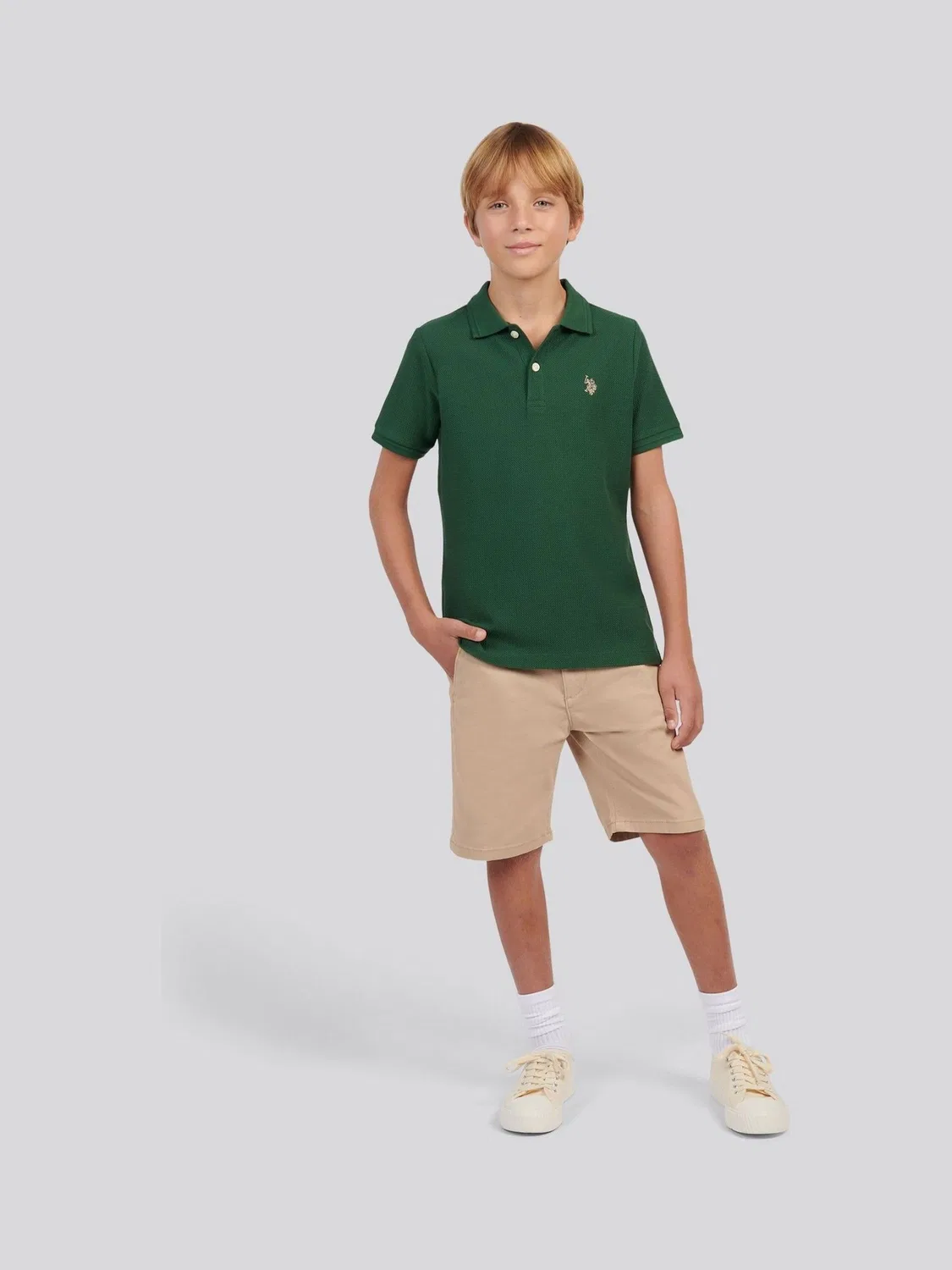 Шорты чинос классические U.S. Polo Assn, Natural — фото 3