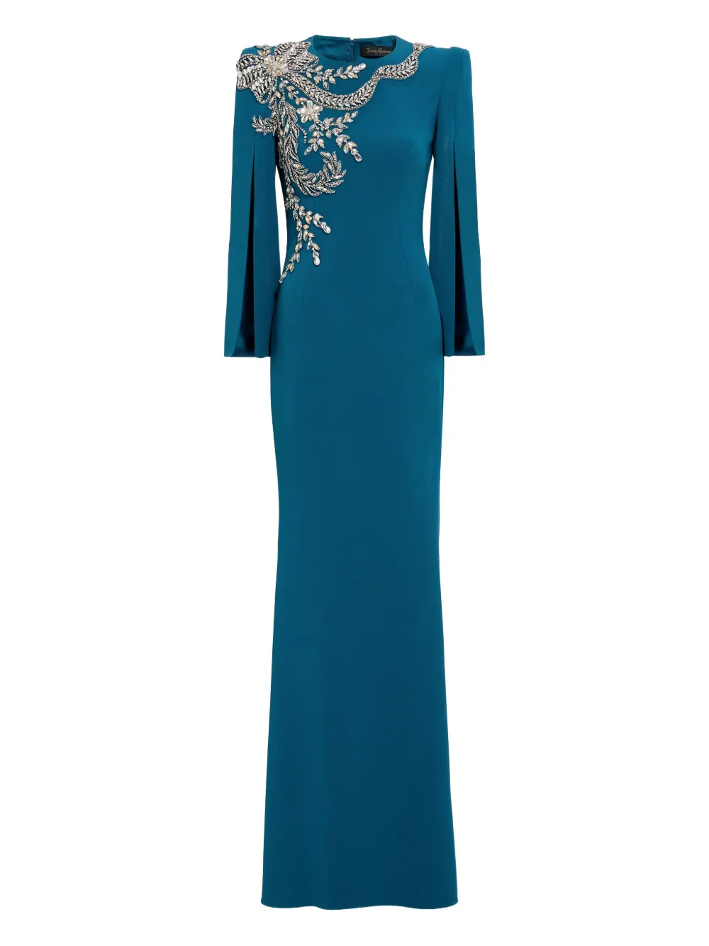 

Платье макси с кристаллами Jenny Packham, синий