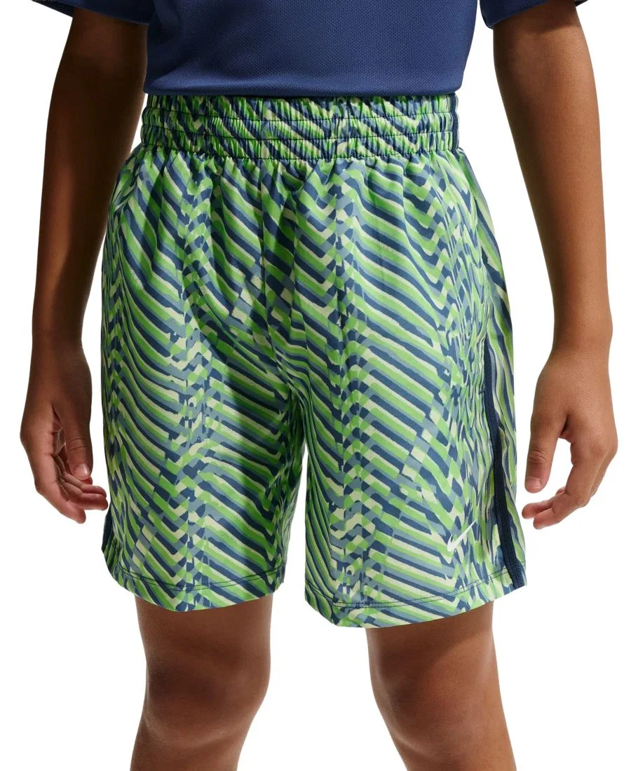 Тренировочные шорты Dri-FIT Woven Nike, Light Liquid Lime/Mystic Navy/White