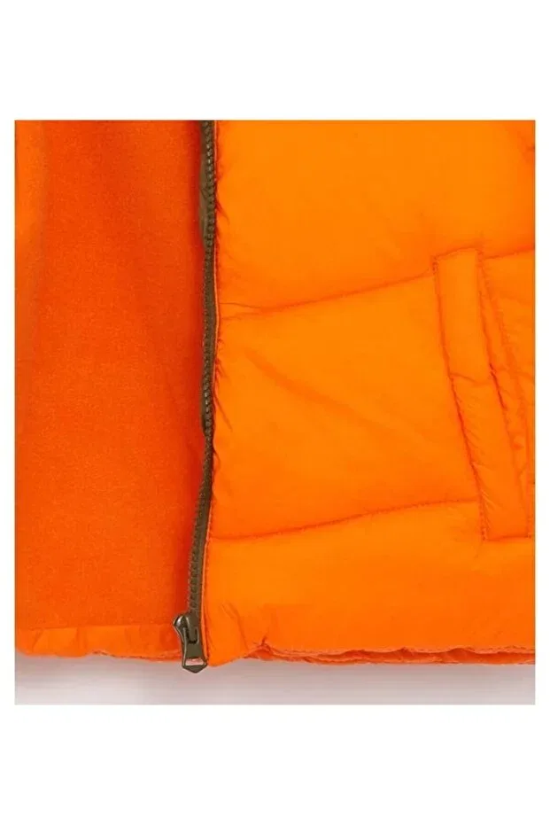 Детский пуховик для мальчиков с коротким рукавом Alya Butik, Orange — фото 3
