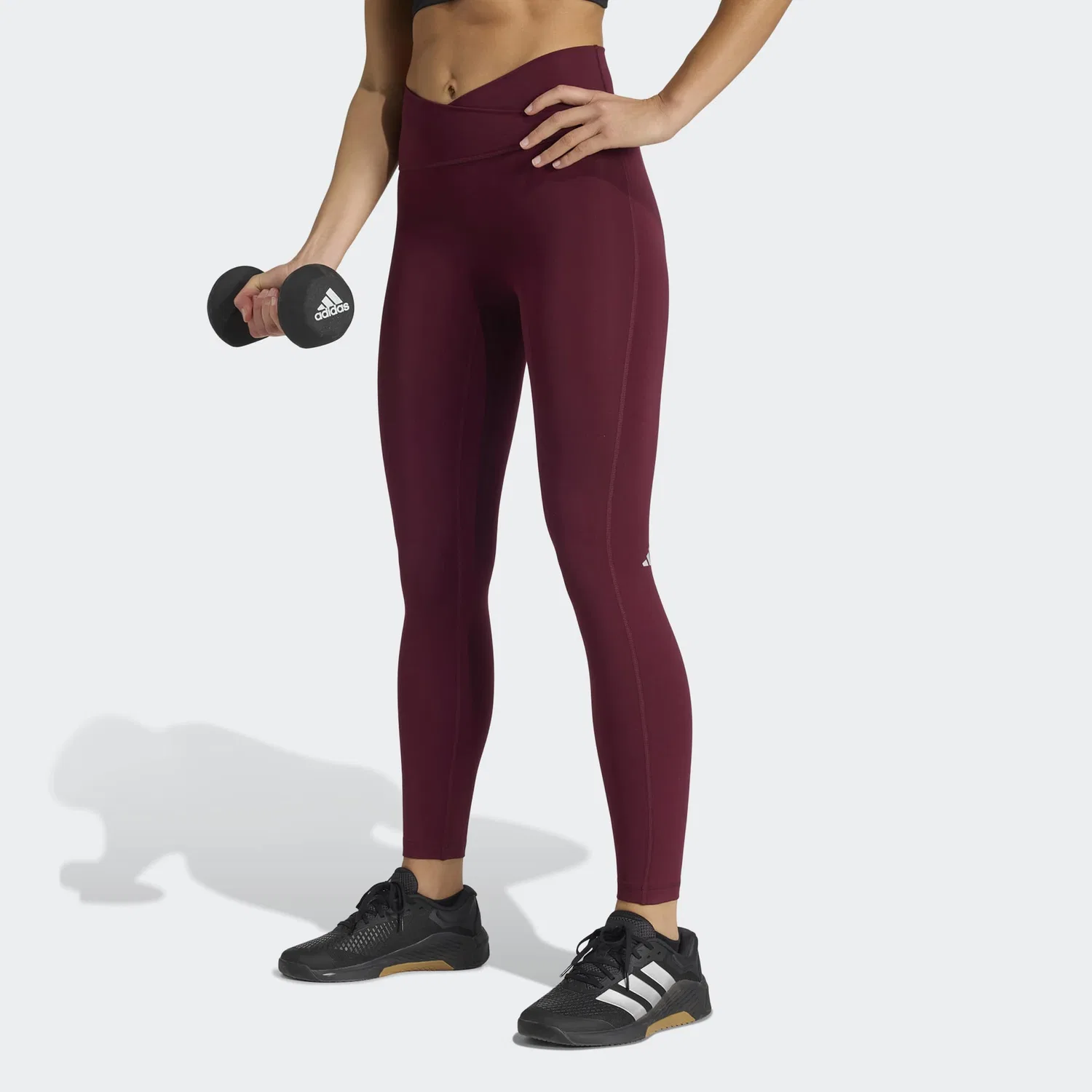 Спортивные легинсы Adidas Performance Skinny Workout Pants Studio All Me в красном цвете