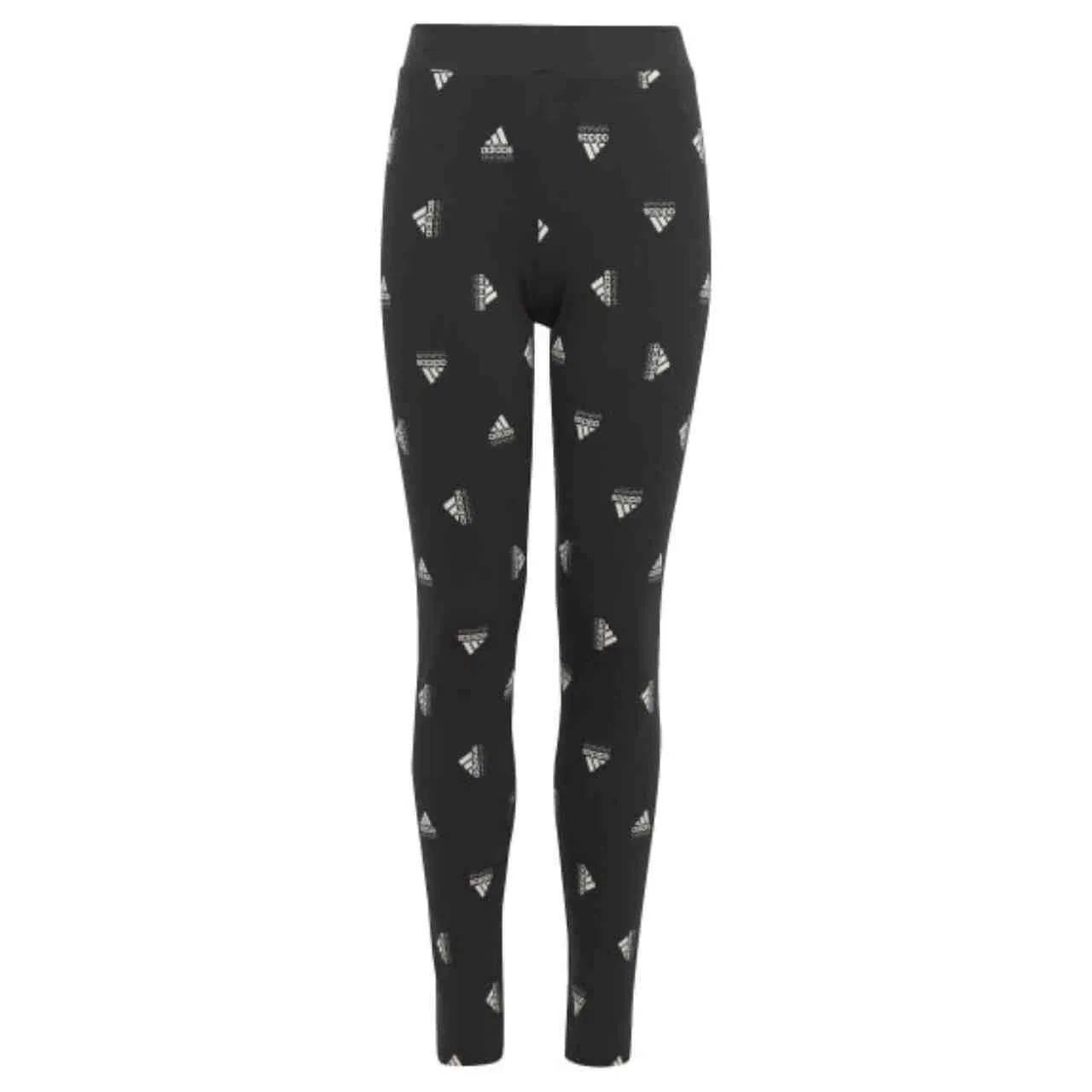 Детские леггинсы с принтом Brand Love Print Adidas, Schwarz Weiss Schwarz