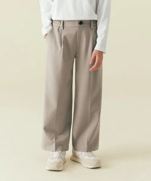 Детские широкие брюки с широкой резинкой Light Beige MUSINSA STANDARD KIDS