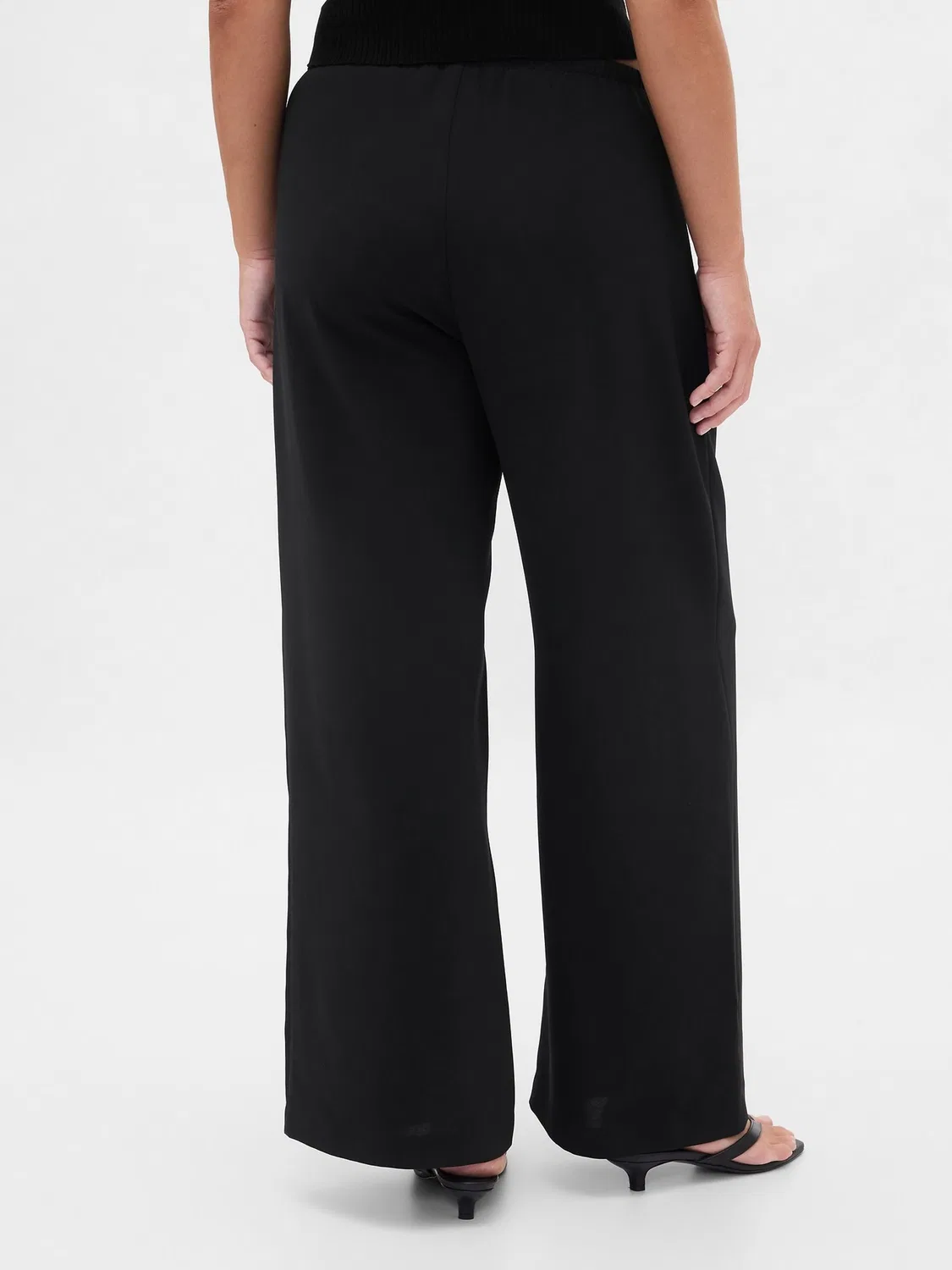 Брюки широкие Easy Wide-Leg Gap, черный — фото 2