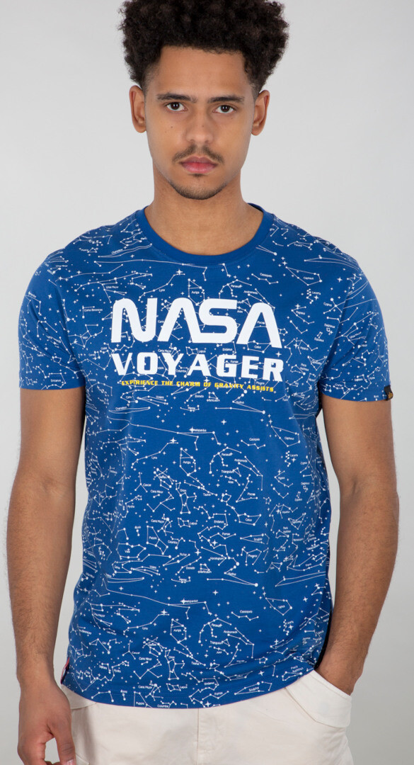 

Футболка Alpha Industries NASA Voyager AOP, синяя