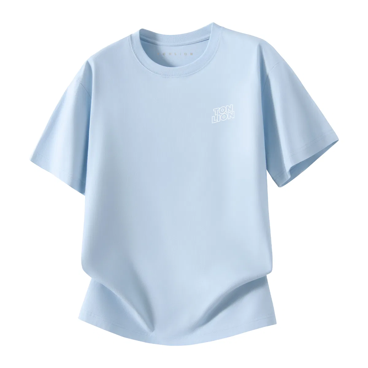 Детская футболка с принтом Unisex Crew Neck Moderate Heavyweight Tonlion, Ice Blue