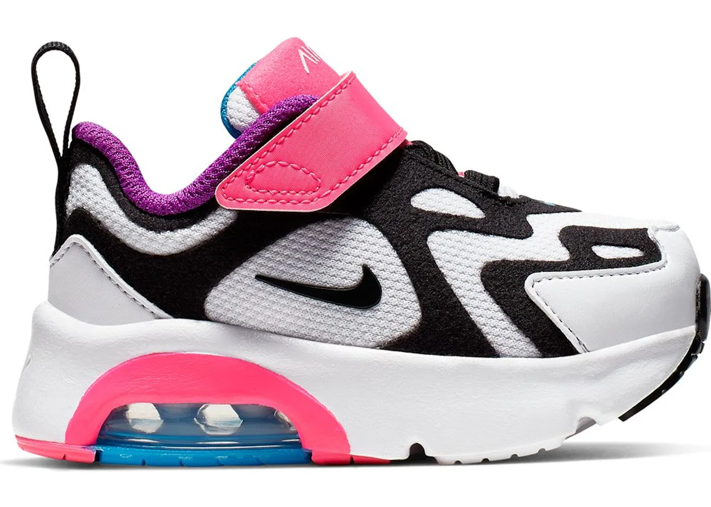 Детские кроссовки с амортизацией Nike Air Max 200 Nike, White/Hyper Pink-Photo Blue-Black