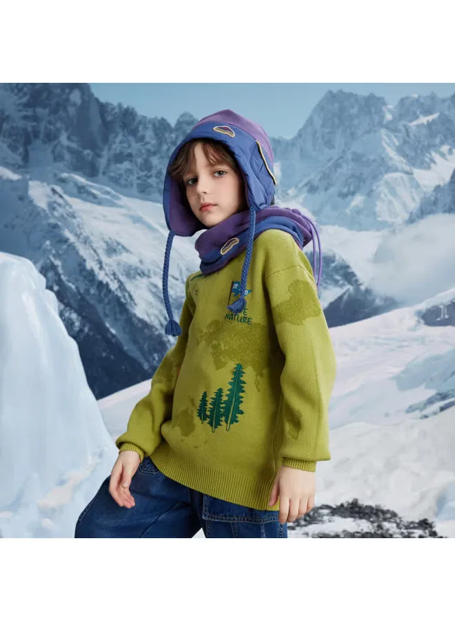 Свитшот с принтом Boys' spring and autumn outdoor camping outfit cartoon mock neck sweater Mqd — фото 3