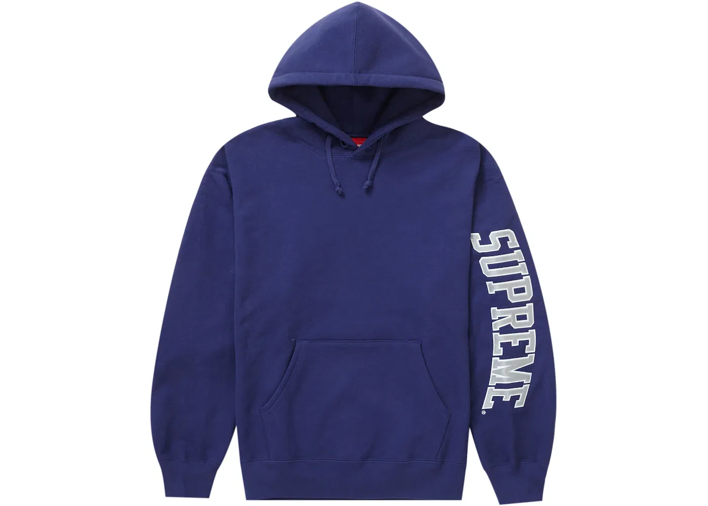 Мужской худи с капюшоном с принтом Supreme Sweatshirt (FW23), Washed Navy