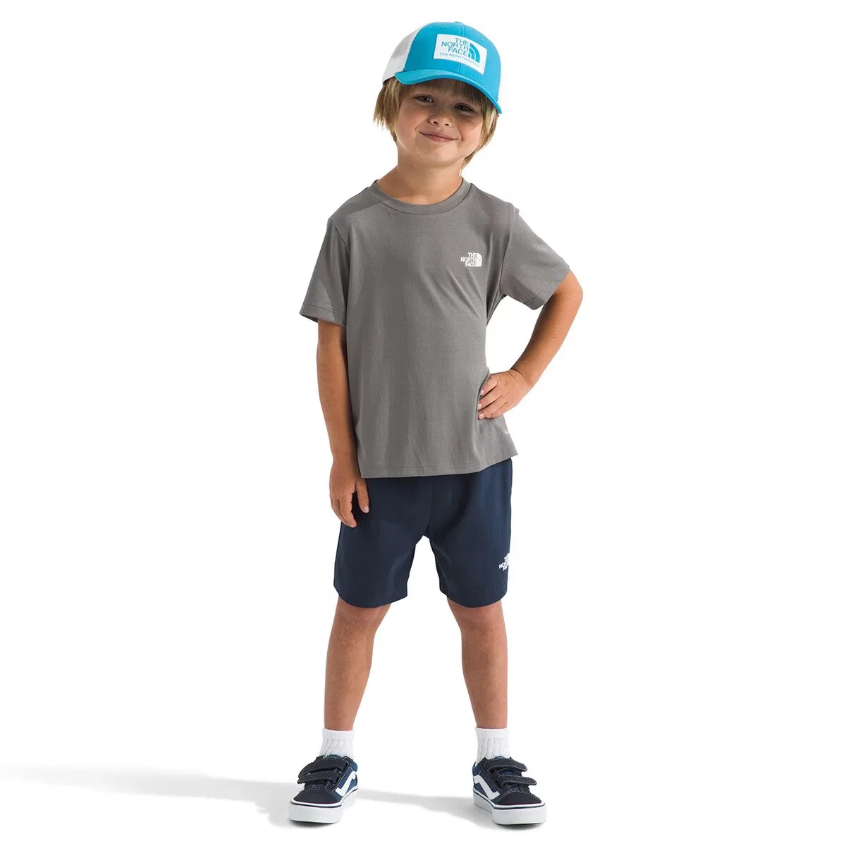 Детский комплект для мальчиков с технологией FlashDry 24/7 Set The North Face, Smoked Pearl/Summit Navy — фото 3