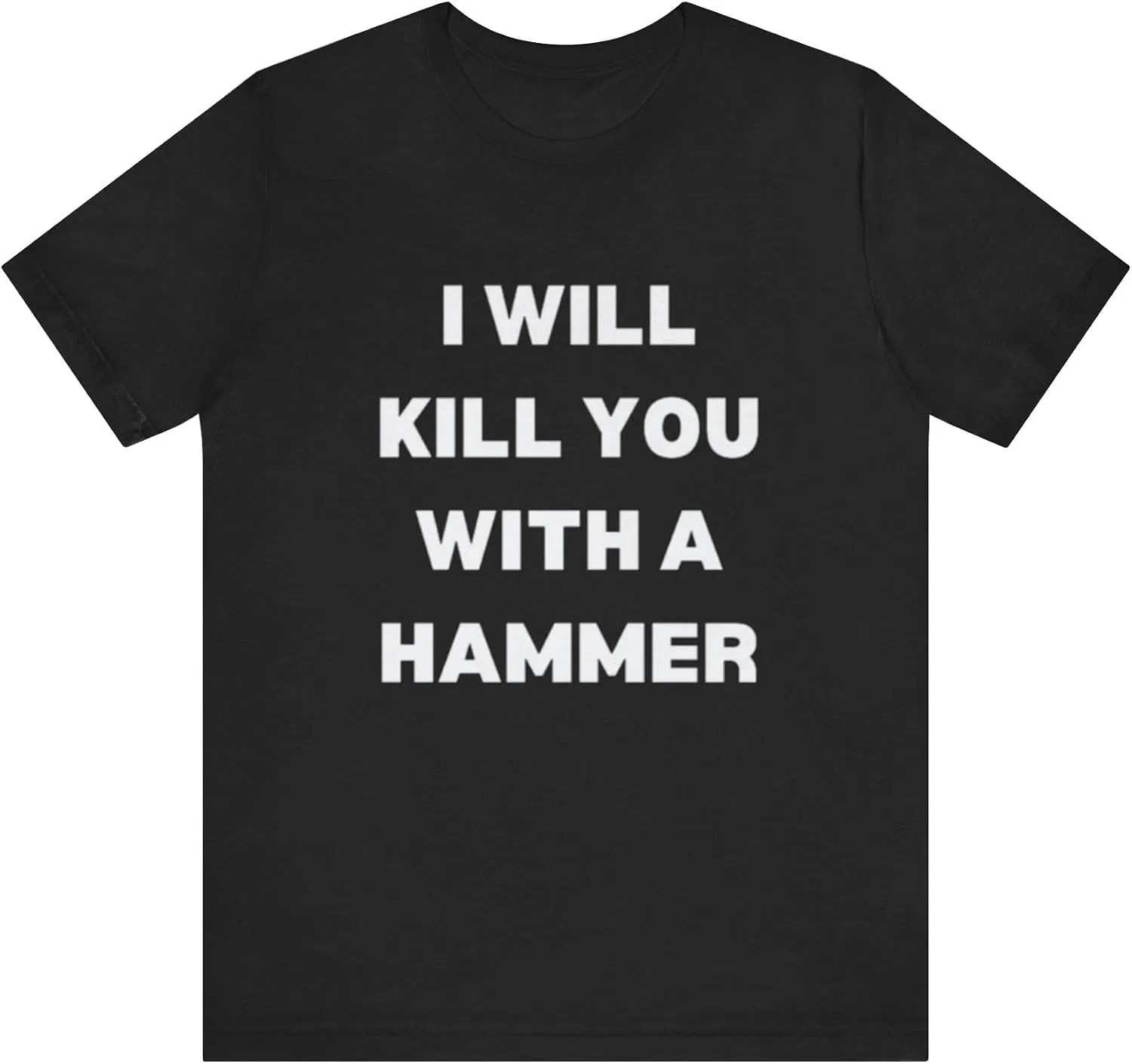 Футболка с принтом I Will Kill You with A Hammer, Black