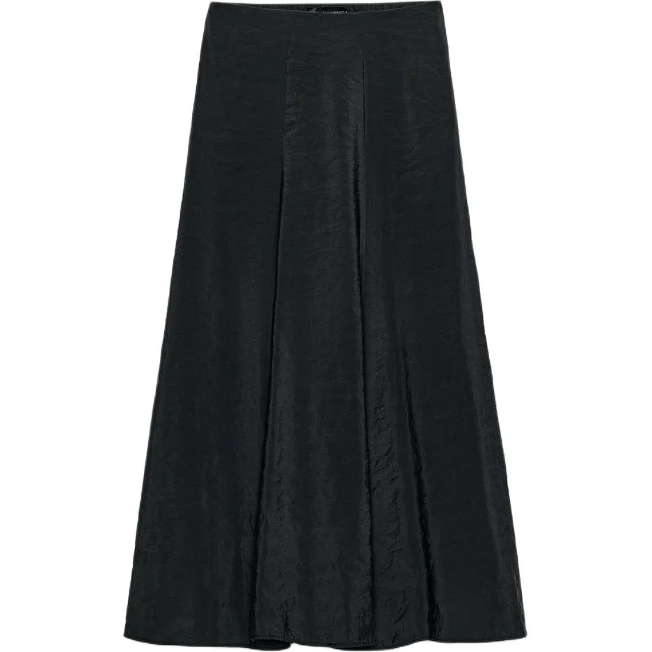 Женская длинная юбка Casual Black ZARA, Черный