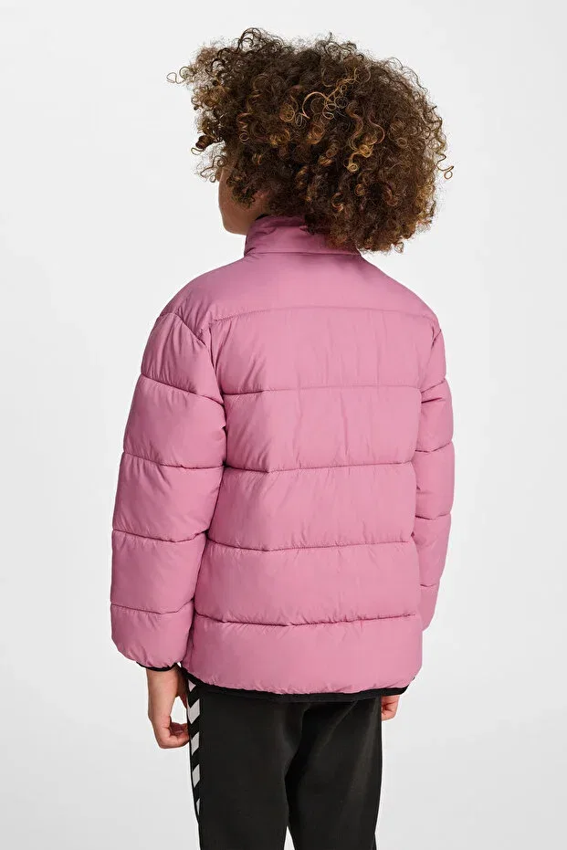 Детское пальто для девочек легкое утепленное с принтом Bomber Hummel, Pink — фото 4