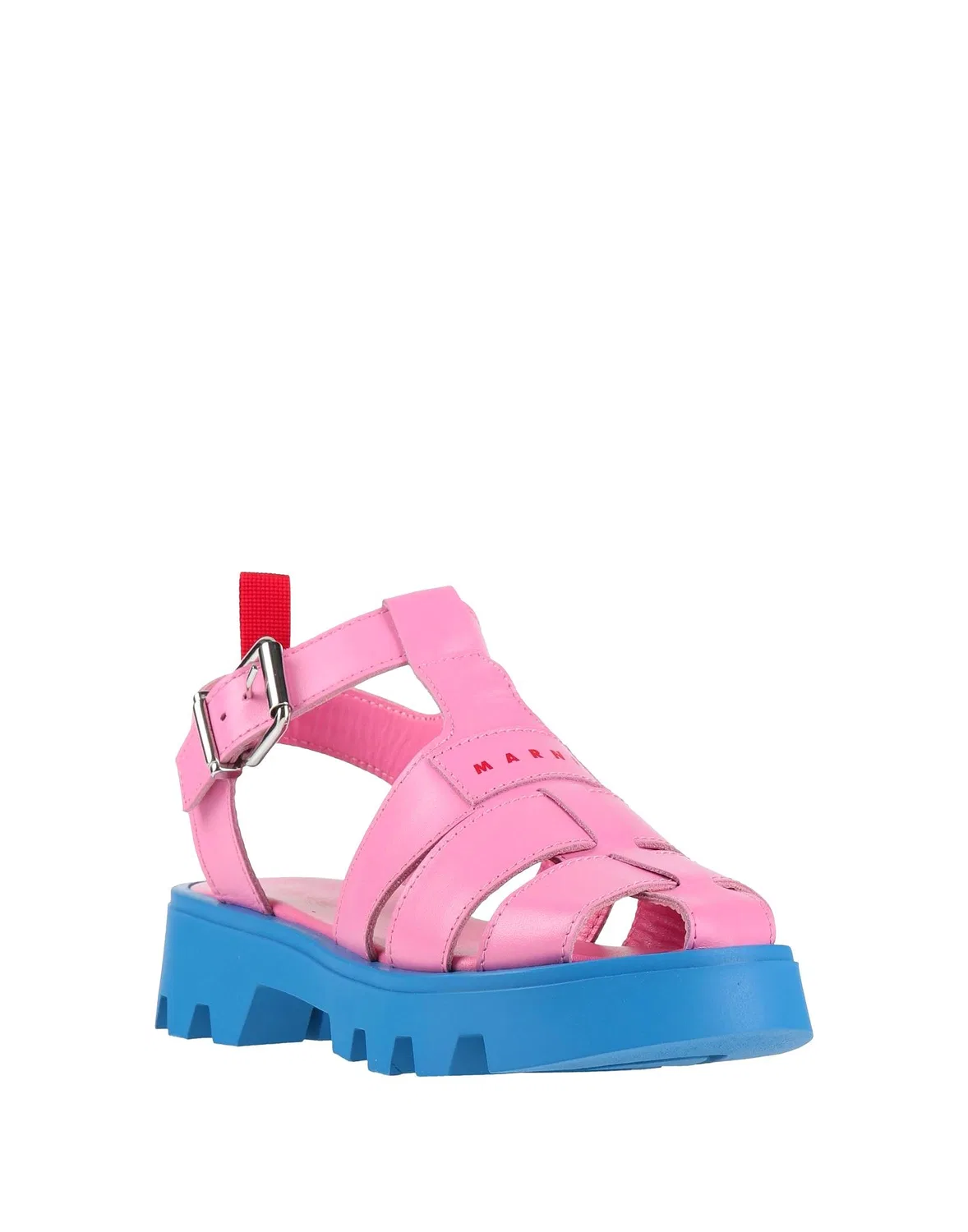 Детские сандалии кожаные Fisherman Sandals Marni, розовый — фото 2