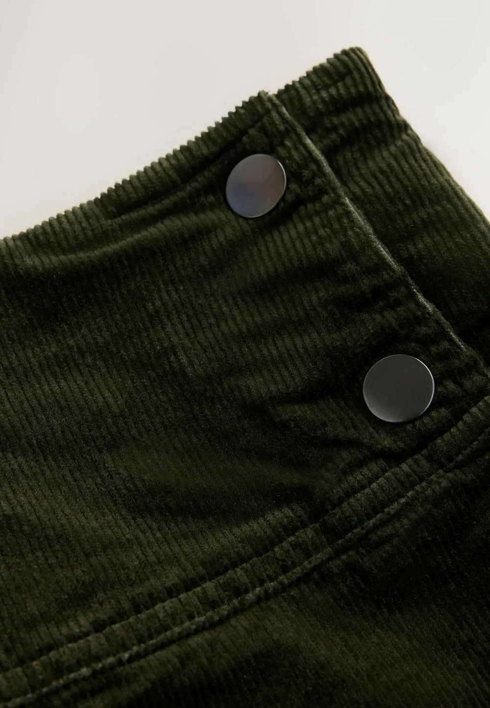 Классический крой - вельветовая мини-юбка - юбка А-силуэта Next, Khaki Green — фото 2